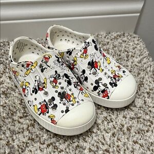 Native Kids Slip-On Sneakers - White, Red, Yellow